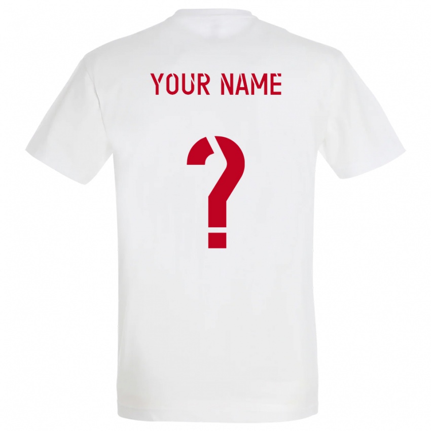 גברים השם שלך #0 לבן אדום צהוב הרחק ג'רזי 2025/26 חולצה קצרה