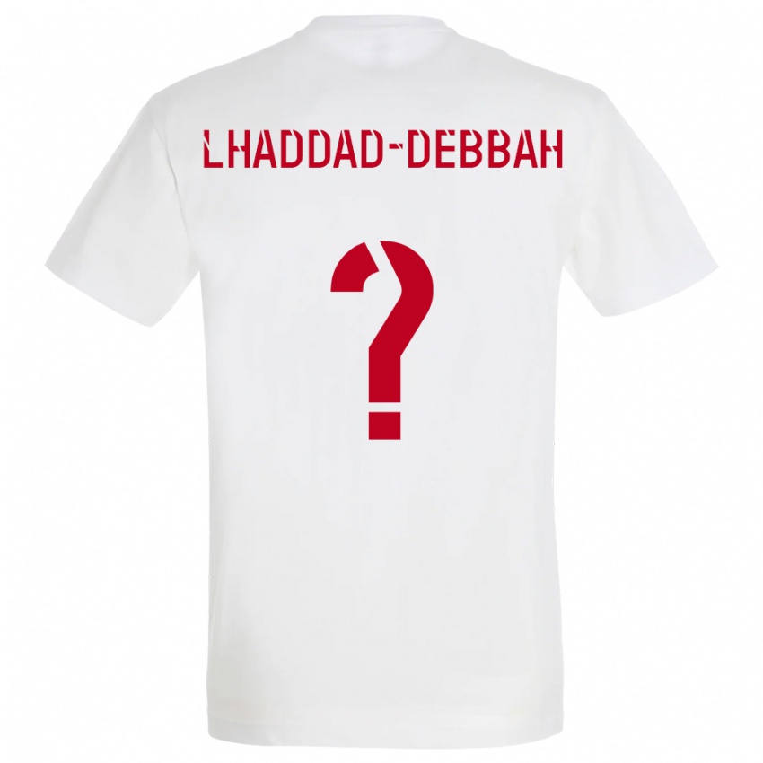 גברים Yanis Lhaddad-Debbah #0 לבן אדום צהוב הרחק ג'רזי 2025/26 חולצה קצרה