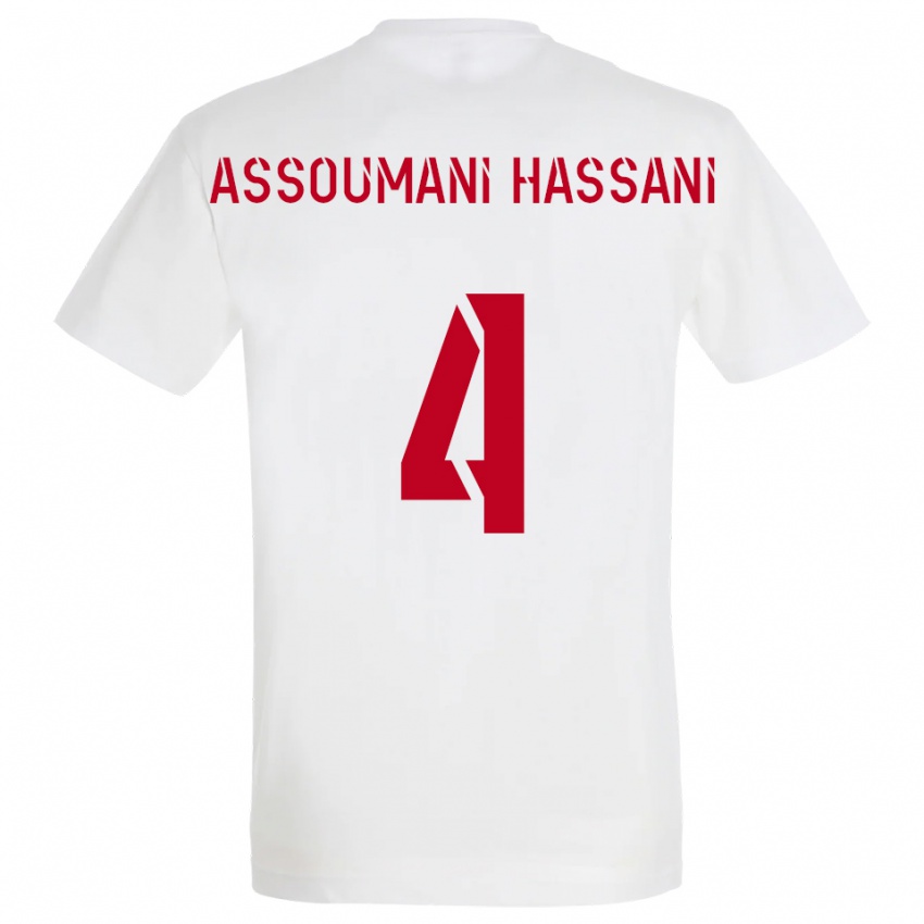 גברים נאסים אסומאני הסאני #4 לבן אדום צהוב הרחק ג'רזי 2025/26 חולצה קצרה