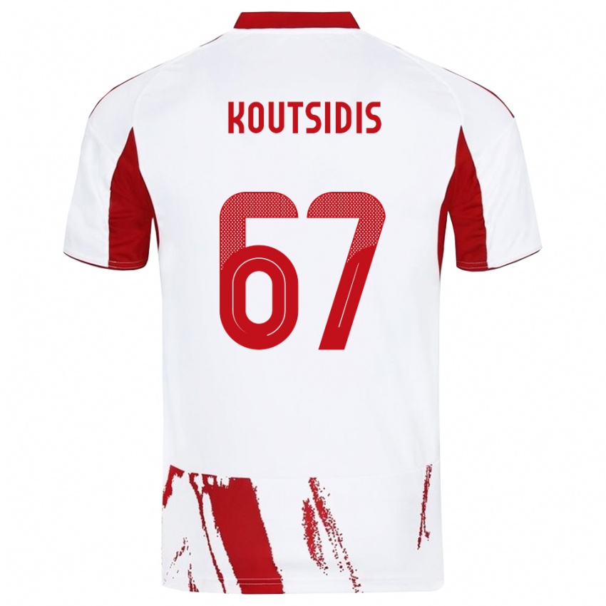 גברים איסידורוס קוטסידיס #67 לבן אדום הרחק ג'רזי 2025/26 חולצה קצרה