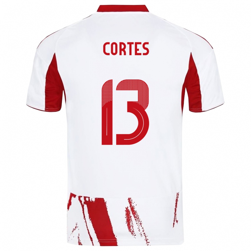 גברים Ethan Cortes #13 לבן אדום הרחק ג'רזי 2025/26 חולצה קצרה