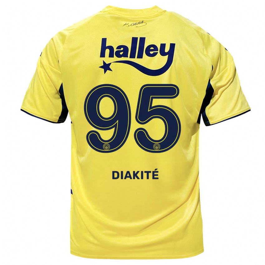 גברים מרים דיאקיטה #95 צהוב כחול נייבי הרחק ג'רזי 2025/26 חולצה קצרה