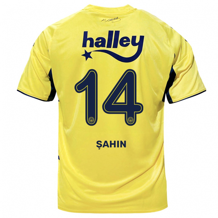 גברים Uğur Şahin #14 צהוב כחול נייבי הרחק ג'רזי 2025/26 חולצה קצרה