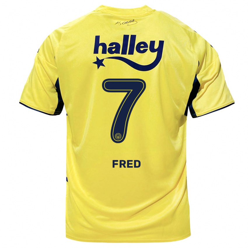 גברים פרד #7 צהוב כחול נייבי הרחק ג'רזי 2025/26 חולצה קצרה