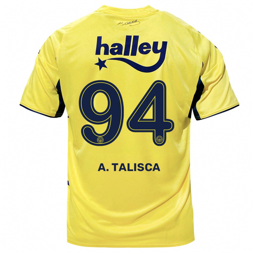 גברים אנדרסון טאליסקה #94 צהוב כחול נייבי הרחק ג'רזי 2025/26 חולצה קצרה