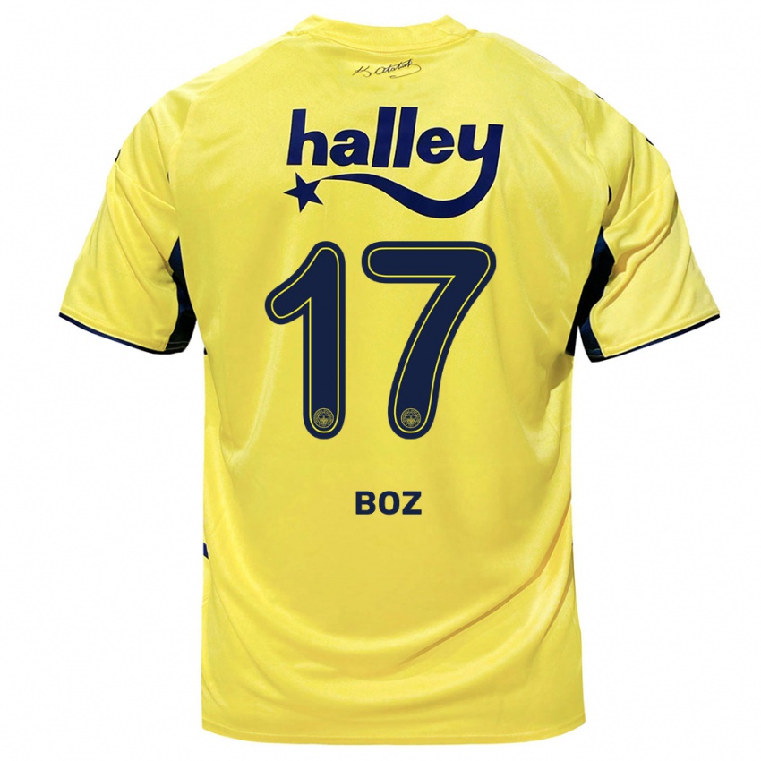 גברים Yasir Boz #17 צהוב כחול נייבי הרחק ג'רזי 2025/26 חולצה קצרה