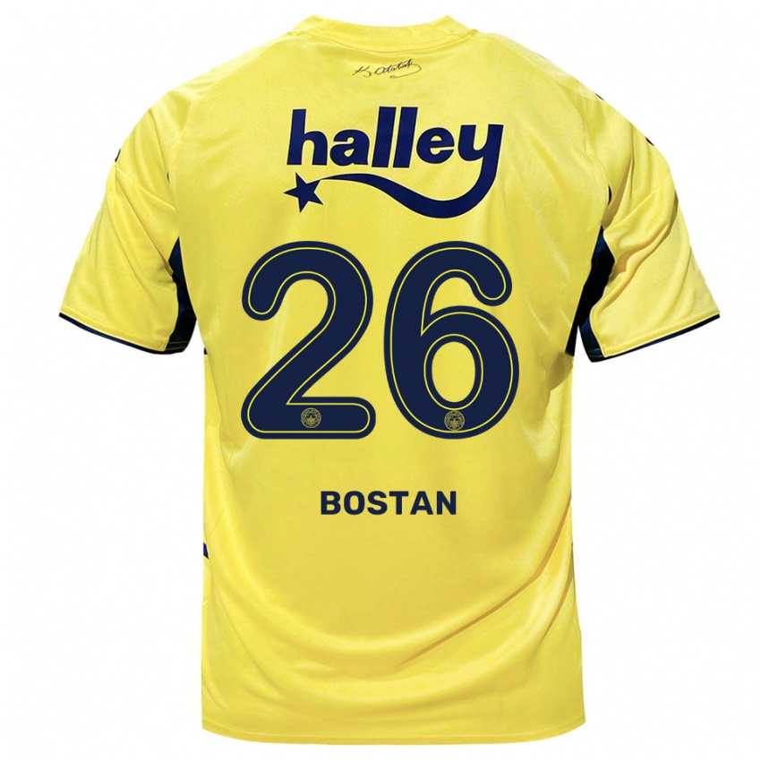 גברים Anil Bostan #26 צהוב כחול נייבי הרחק ג'רזי 2025/26 חולצה קצרה