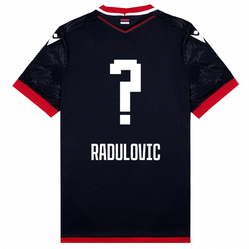 גברים Marko Radulovic #0 שחור אדום הרחק ג'רזי 2025/26 חולצה קצרה