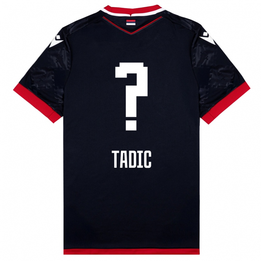 גברים Luka Tadic #0 שחור אדום הרחק ג'רזי 2025/26 חולצה קצרה