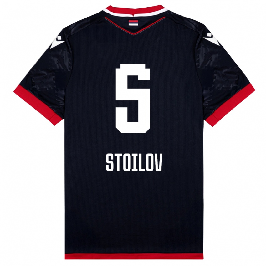 גברים ריסטה סטוילוב #5 שחור אדום הרחק ג'רזי 2025/26 חולצה קצרה
