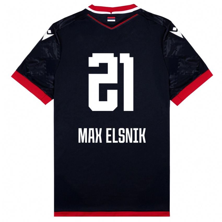 גברים טימי מקס אלשניק #21 שחור אדום הרחק ג'רזי 2025/26 חולצה קצרה