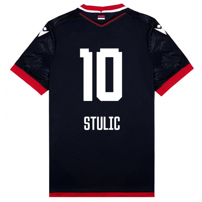 גברים Pavle Stulic #10 שחור אדום הרחק ג'רזי 2025/26 חולצה קצרה