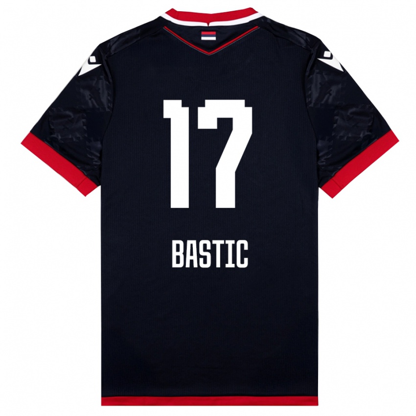 גברים Aleksa Bastic #17 שחור אדום הרחק ג'רזי 2025/26 חולצה קצרה