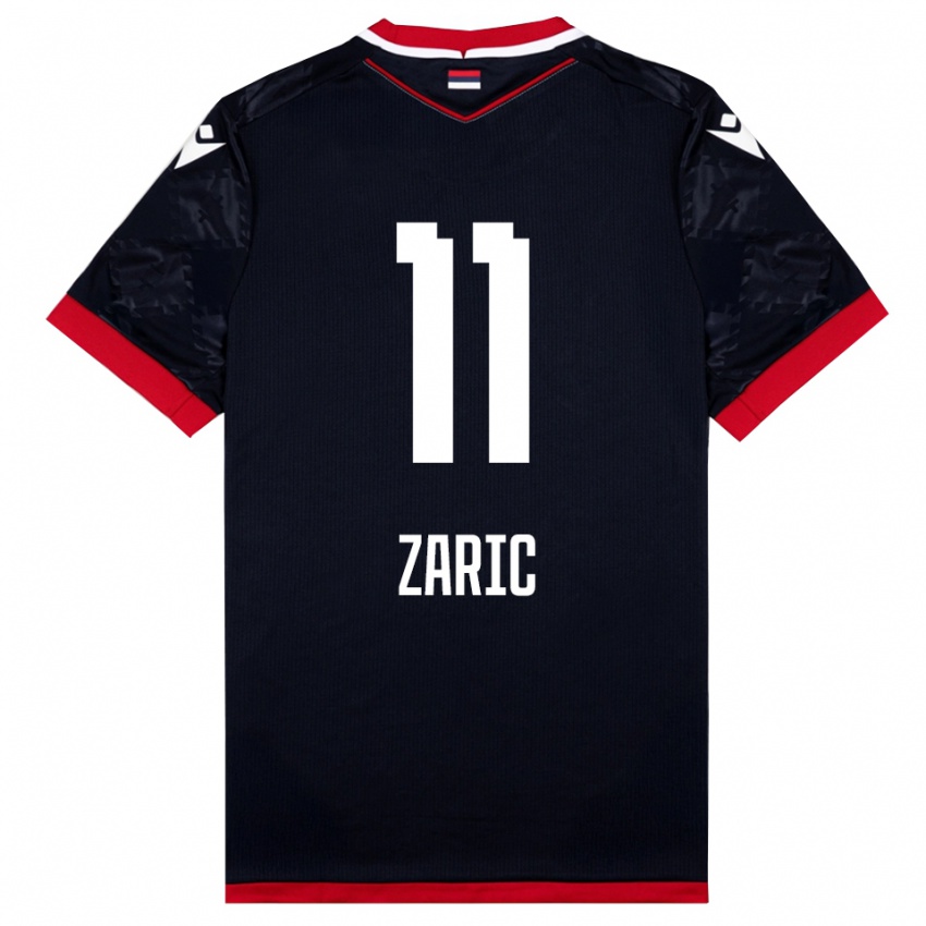 גברים לוקה זאריץ׳ #11 שחור אדום הרחק ג'רזי 2025/26 חולצה קצרה