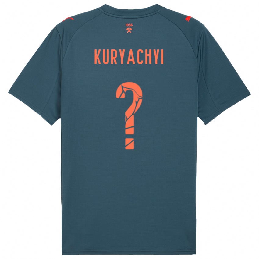 גברים Artur Kuryachyi #0 כחול נייבי אדום הרחק ג'רזי 2025/26 חולצה קצרה