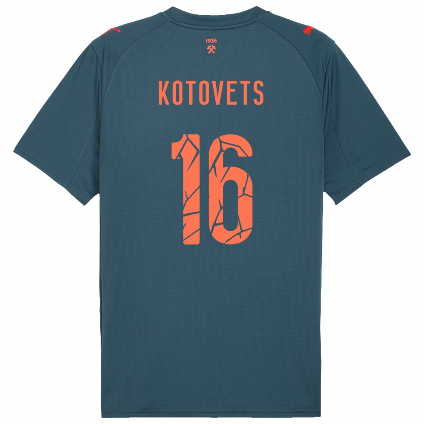 גברים Tetiana Kotovets #16 כחול נייבי אדום הרחק ג'רזי 2025/26 חולצה קצרה