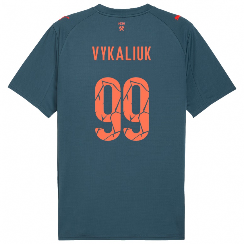 גברים Mariia Vykaliuk #99 כחול נייבי אדום הרחק ג'רזי 2025/26 חולצה קצרה