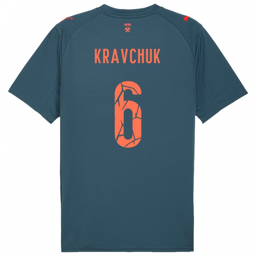 גברים Diana Kravchuk #6 כחול נייבי אדום הרחק ג'רזי 2025/26 חולצה קצרה