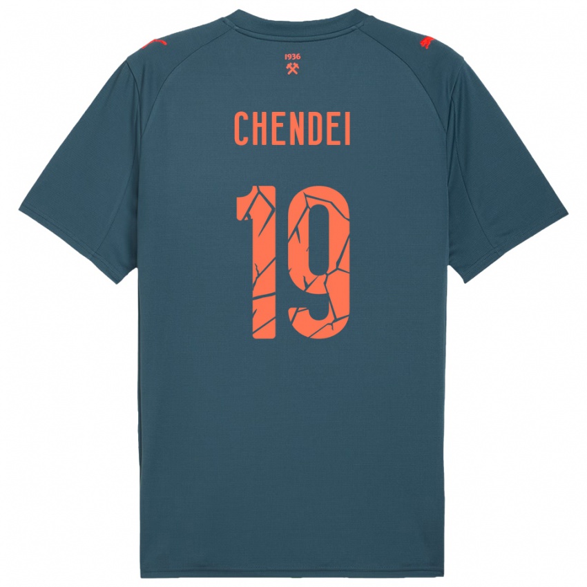 גברים Nataliia Chendei #19 כחול נייבי אדום הרחק ג'רזי 2025/26 חולצה קצרה