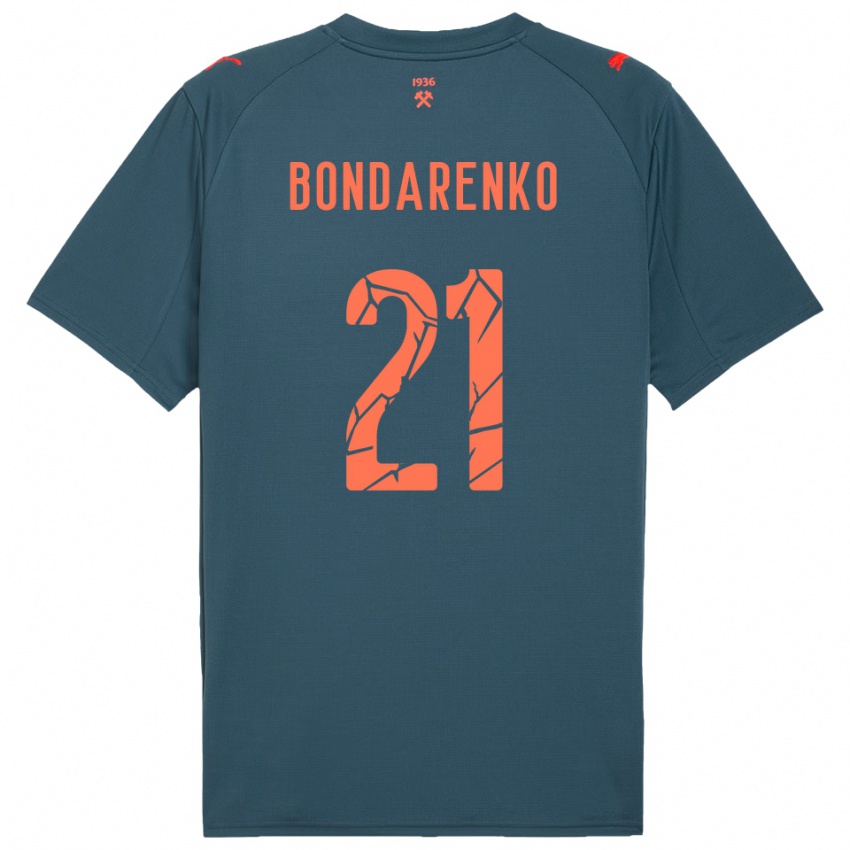גברים ארטם בונדרנקו #21 כחול נייבי אדום הרחק ג'רזי 2025/26 חולצה קצרה