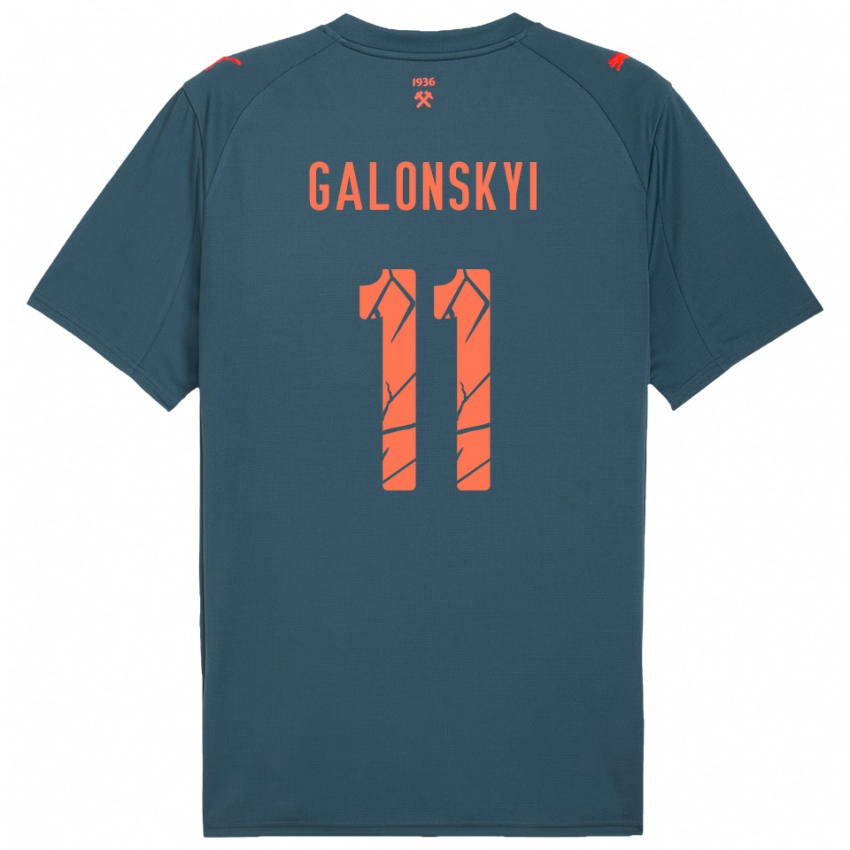 גברים Valentyn Galonskyi #11 כחול נייבי אדום הרחק ג'רזי 2025/26 חולצה קצרה