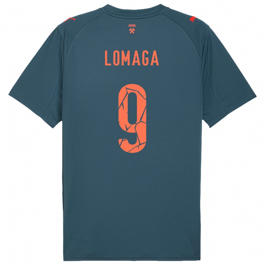 גברים Oleksandr Lomaga #9 כחול נייבי אדום הרחק ג'רזי 2025/26 חולצה קצרה