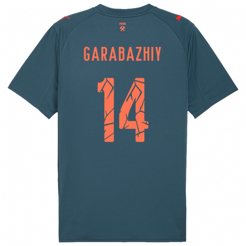 גברים Anton Garabazhiy #14 כחול נייבי אדום הרחק ג'רזי 2025/26 חולצה קצרה