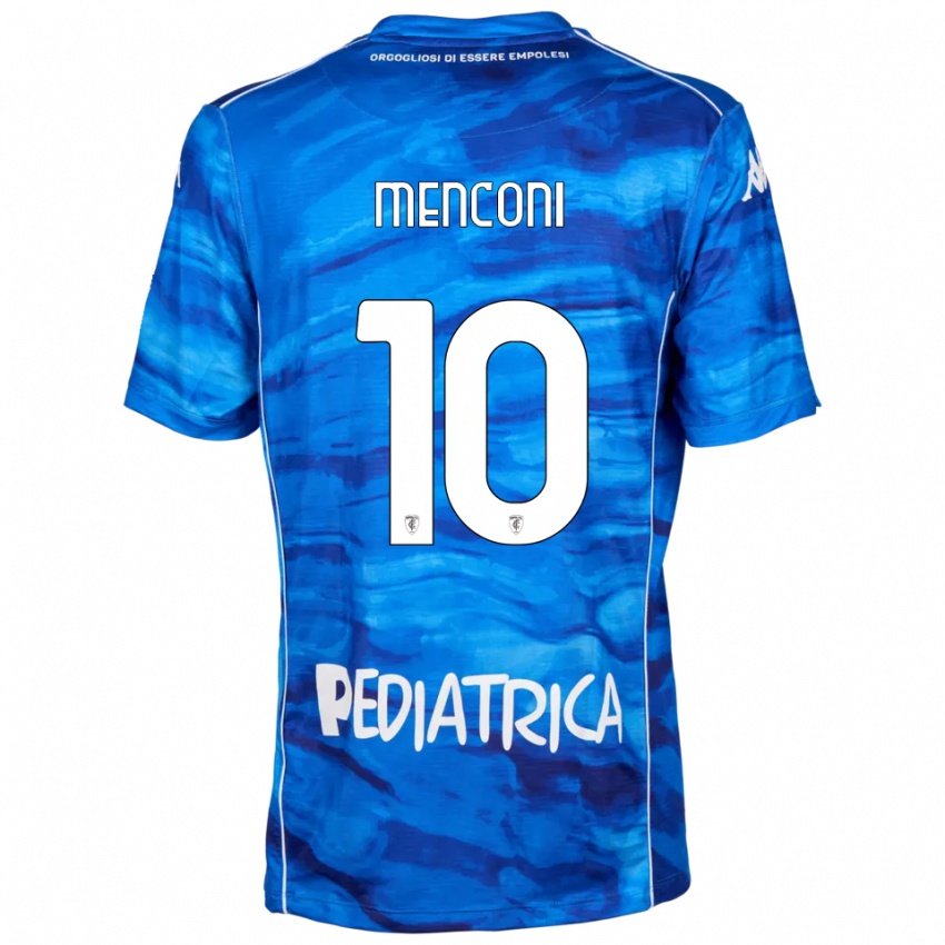 נשים Simone Menconi #10 כחול לבן ג'רזי ביתית 2025/26 חולצה קצרה