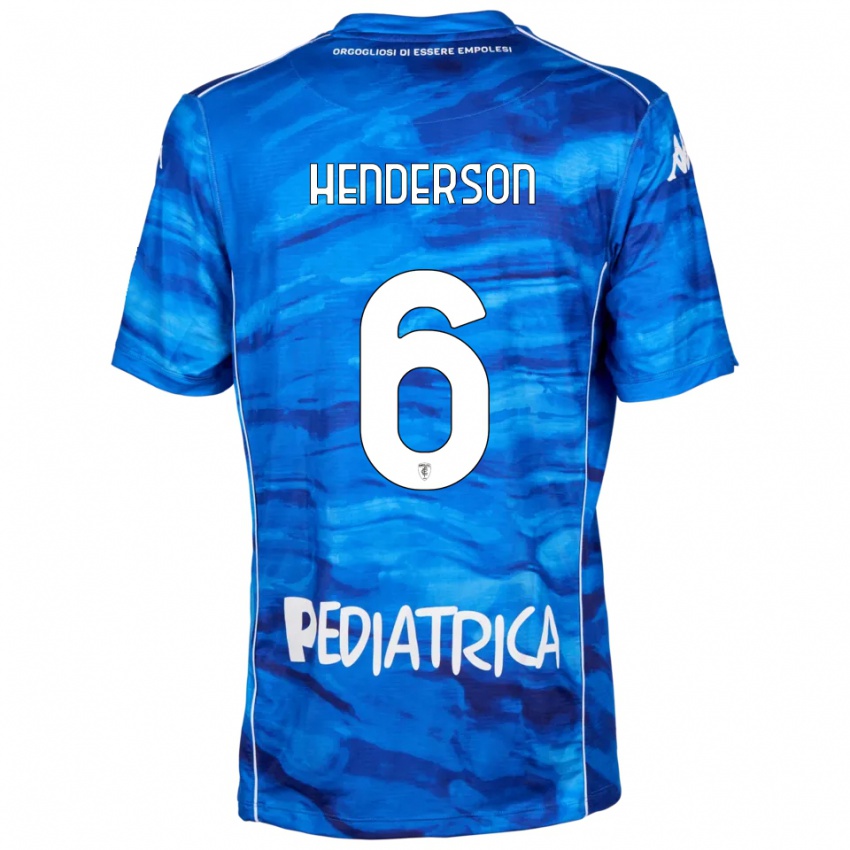 נשים ליאם הנדרסון #6 כחול לבן ג'רזי ביתית 2025/26 חולצה קצרה