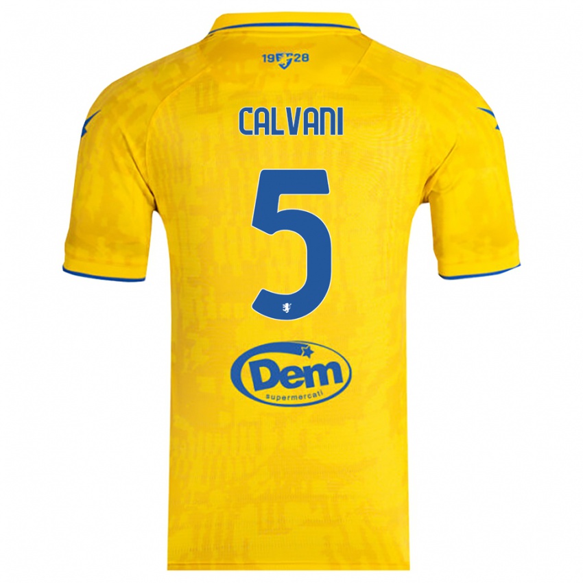 נשים גבריאל קלוואני #5 צהוב כחול ג'רזי ביתית 2025/26 חולצה קצרה