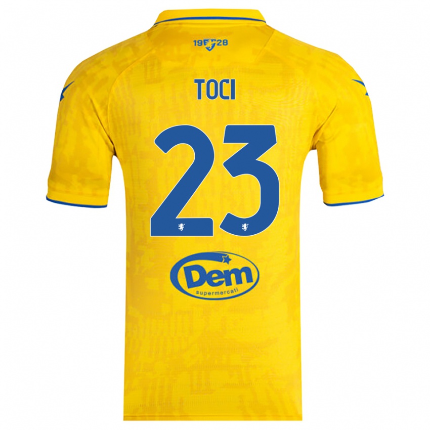 נשים מטאו טוצי #23 צהוב כחול ג'רזי ביתית 2025/26 חולצה קצרה