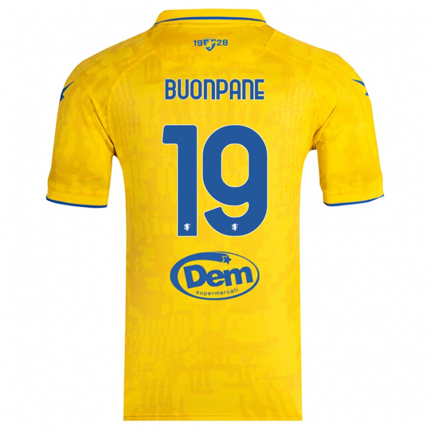 נשים Davide Buonpane #19 צהוב כחול ג'רזי ביתית 2025/26 חולצה קצרה