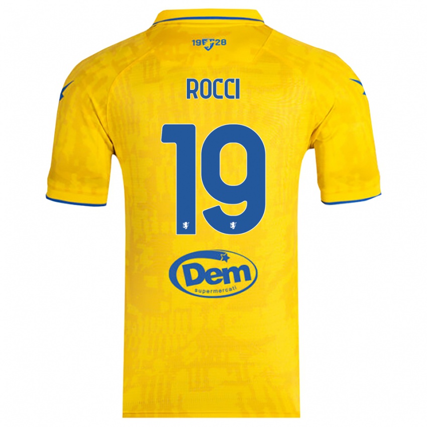 נשים Valerio Rocci #19 צהוב כחול ג'רזי ביתית 2025/26 חולצה קצרה