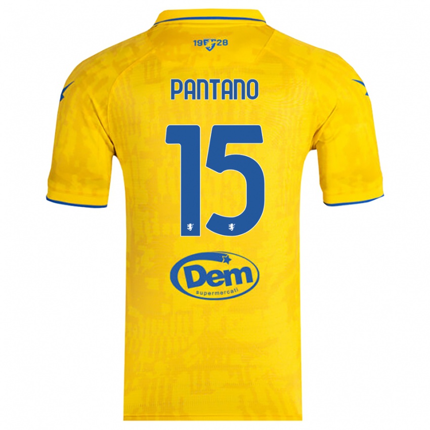 נשים Christian Pantano #15 צהוב כחול ג'רזי ביתית 2025/26 חולצה קצרה