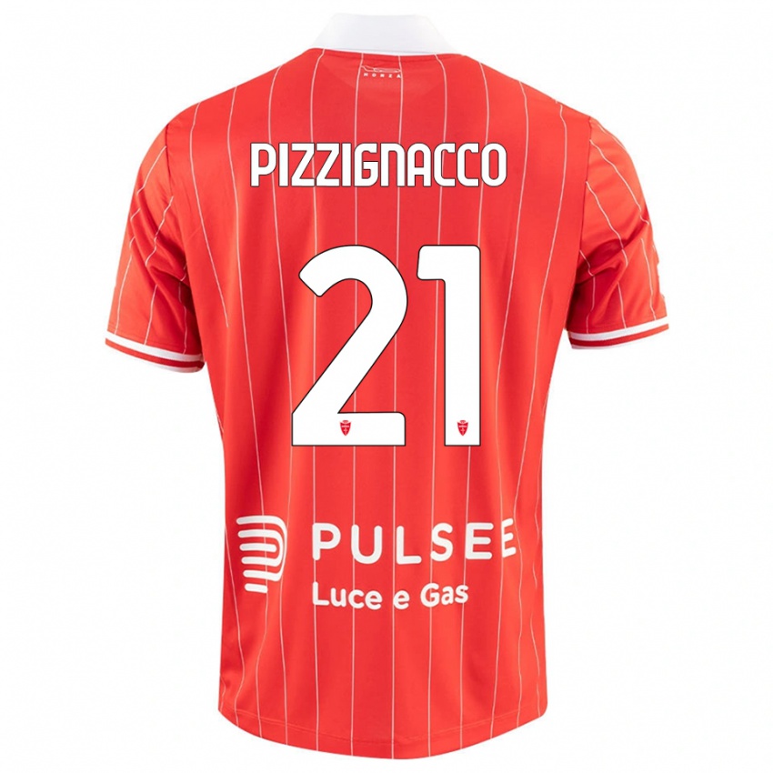 נשים Semuel Pizzignacco #21 אדום לבן ג'רזי ביתית 2025/26 חולצה קצרה