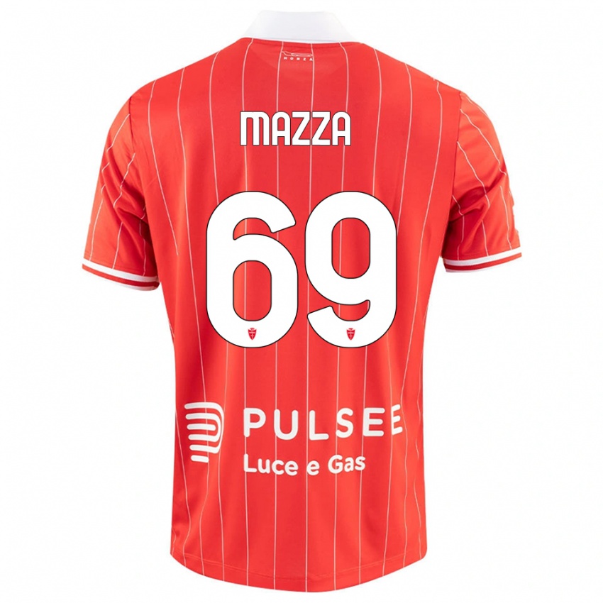 נשים Andrea Mazza #69 אדום לבן ג'רזי ביתית 2025/26 חולצה קצרה