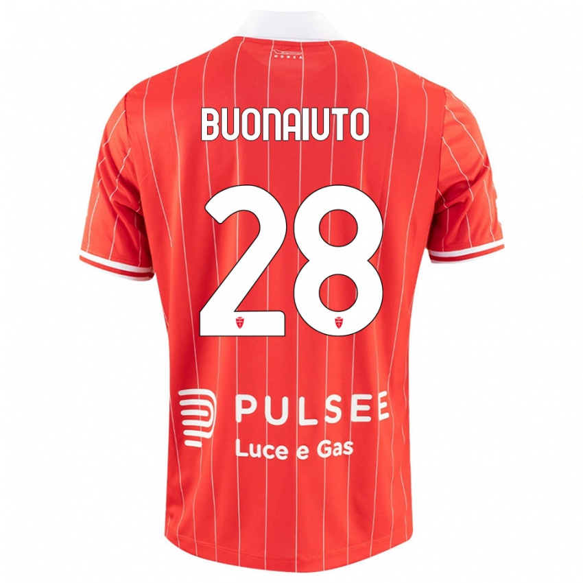 נשים Marco Buonaiuto #28 אדום לבן ג'רזי ביתית 2025/26 חולצה קצרה