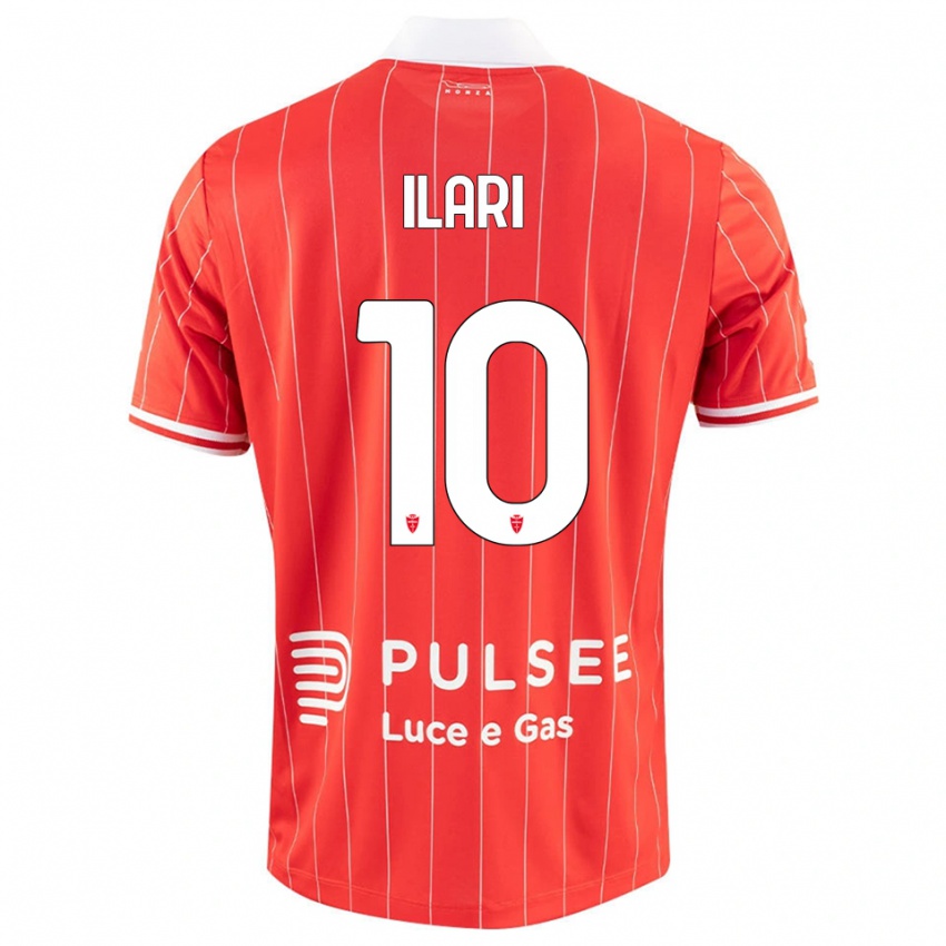 נשים Mario Ilari #10 אדום לבן ג'רזי ביתית 2025/26 חולצה קצרה