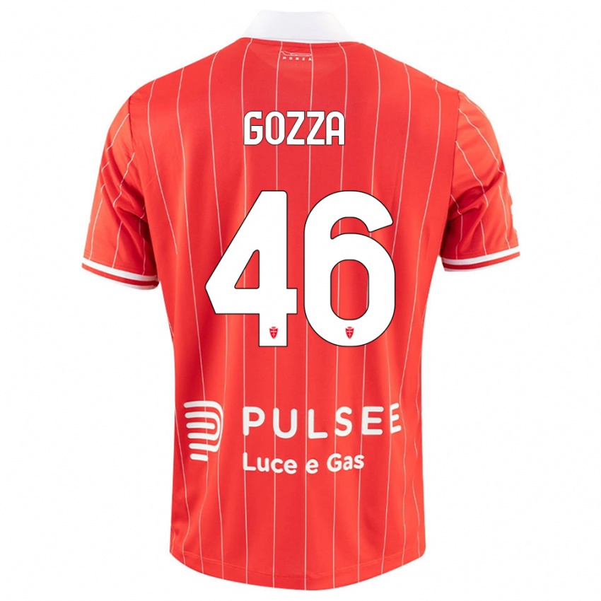 נשים Luca Gozza #46 אדום לבן ג'רזי ביתית 2025/26 חולצה קצרה