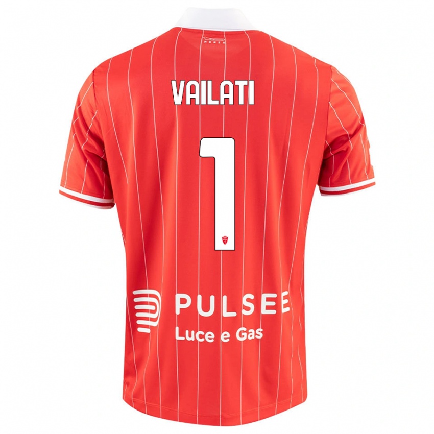 נשים Andrea Vailati #1 אדום לבן ג'רזי ביתית 2025/26 חולצה קצרה