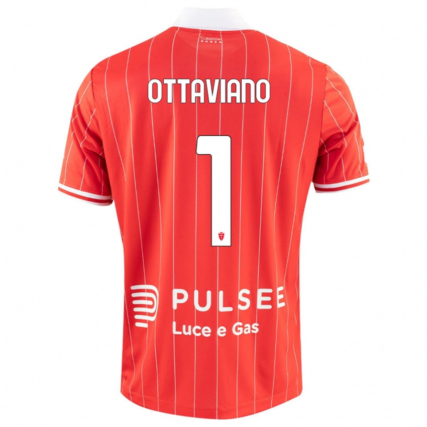 נשים Alessandro Ottaviano #1 אדום לבן ג'רזי ביתית 2025/26 חולצה קצרה