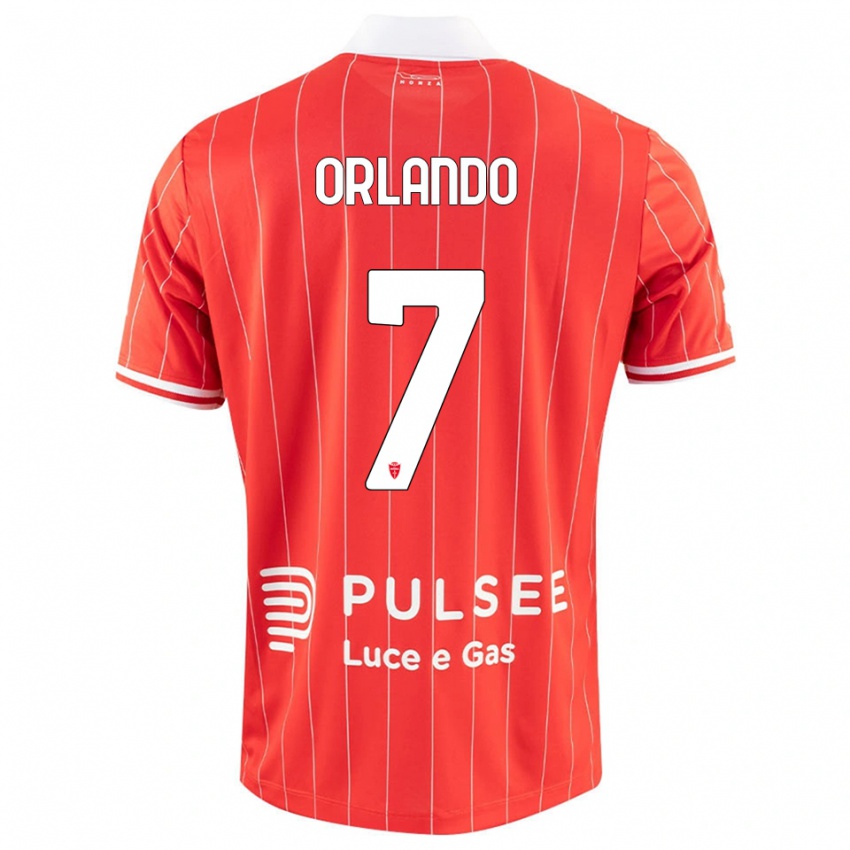 נשים Andrea Orlando #7 אדום לבן ג'רזי ביתית 2025/26 חולצה קצרה