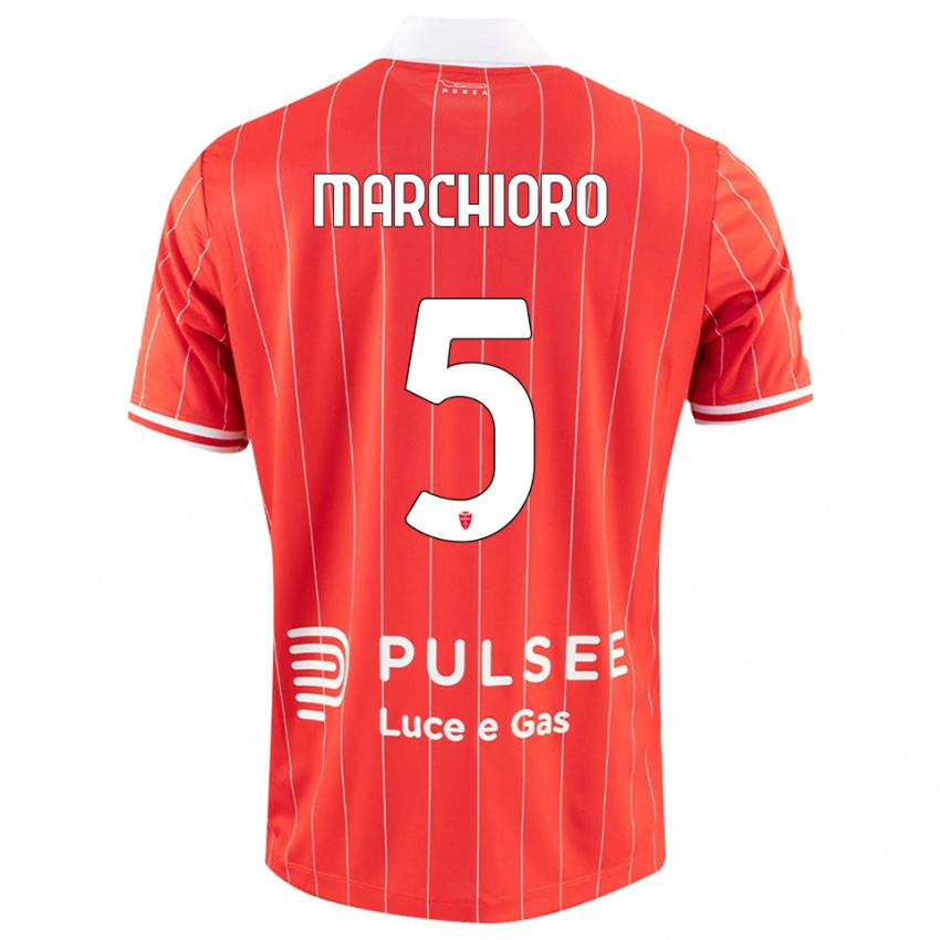נשים לורנזו מרקיורו #5 אדום לבן ג'רזי ביתית 2025/26 חולצה קצרה