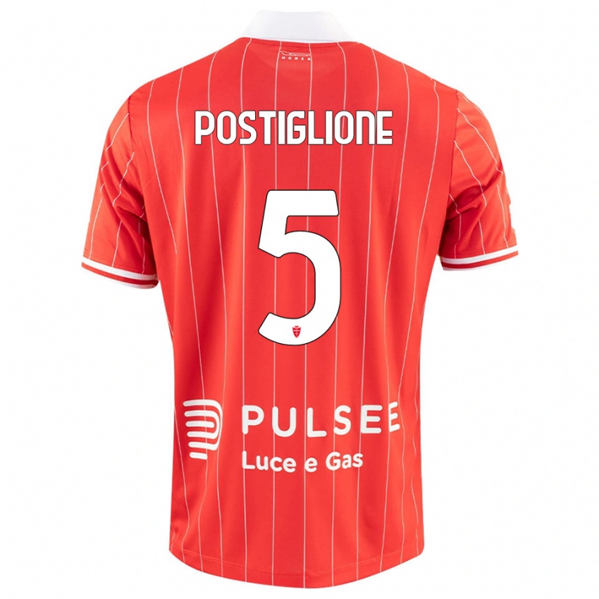 נשים Nicolò Postiglione #5 אדום לבן ג'רזי ביתית 2025/26 חולצה קצרה