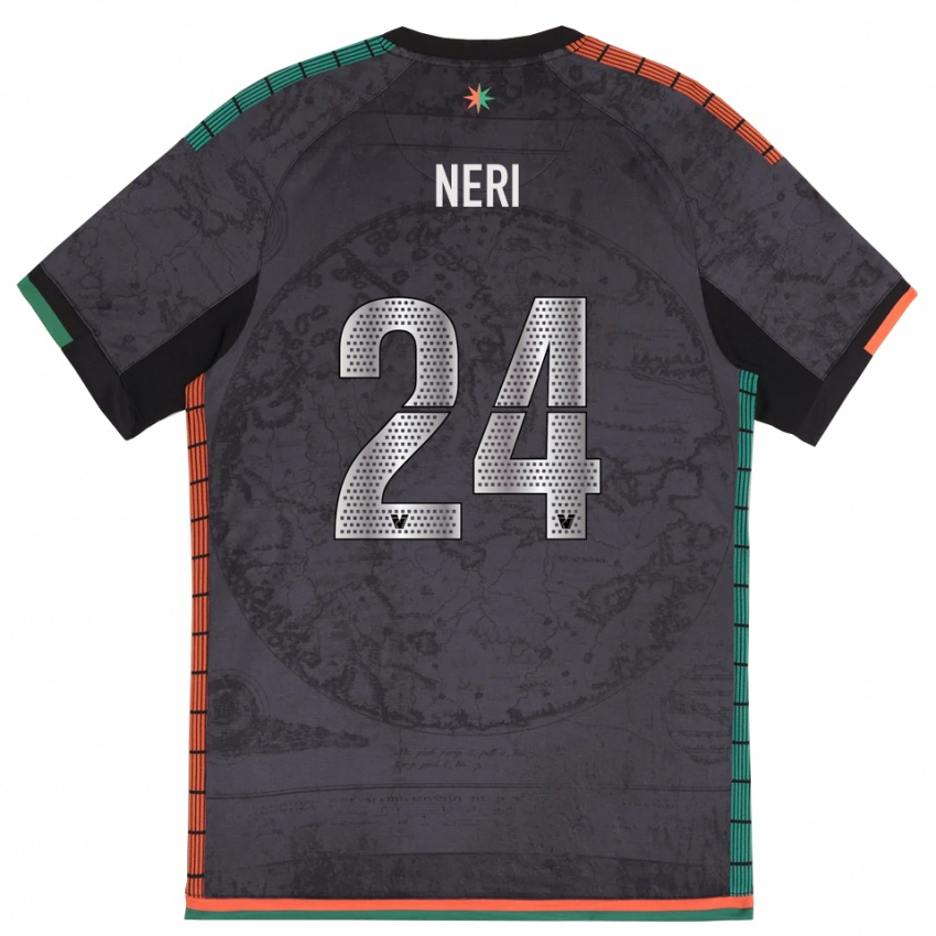 נשים Filippo Neri #24 אפור כהה ג'רזי ביתית 2025/26 חולצה קצרה