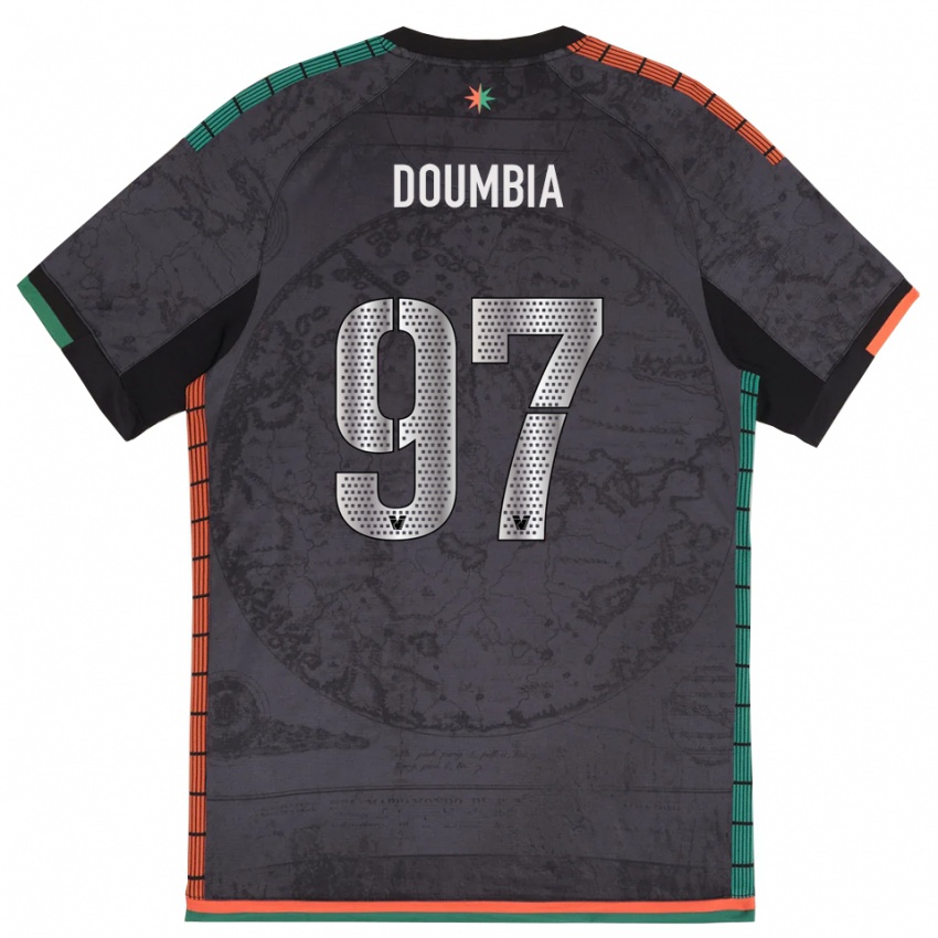 נשים איסה דומביה #97 אפור כהה ג'רזי ביתית 2025/26 חולצה קצרה