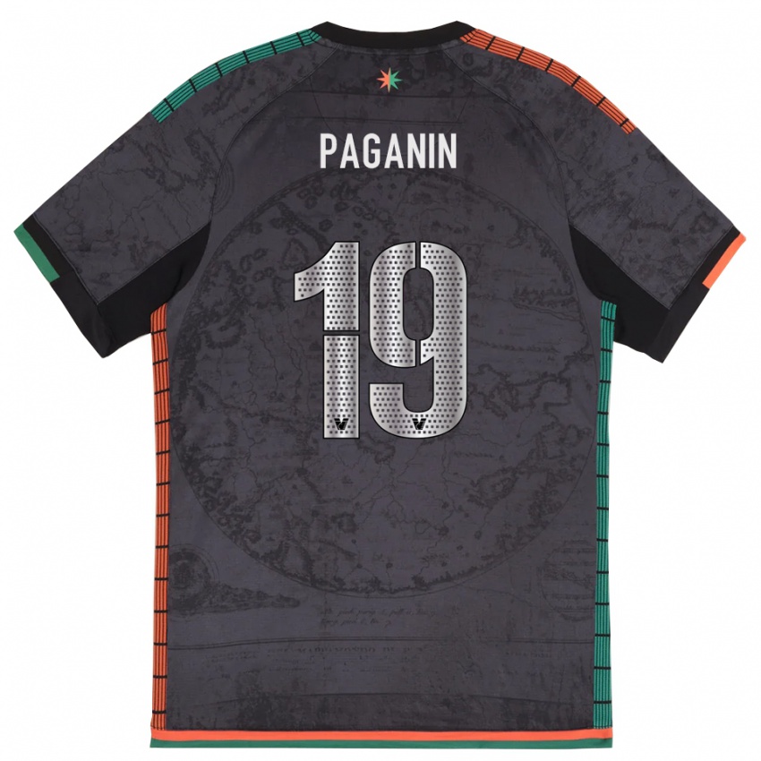 נשים Eros Paganin #19 אפור כהה ג'רזי ביתית 2025/26 חולצה קצרה