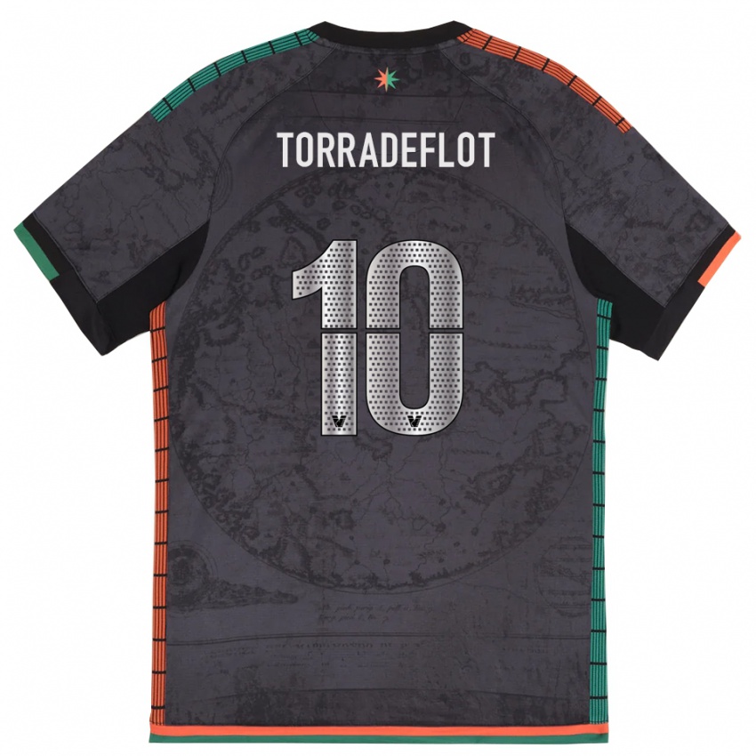 נשים Queral Torradeflot #10 אפור כהה ג'רזי ביתית 2025/26 חולצה קצרה