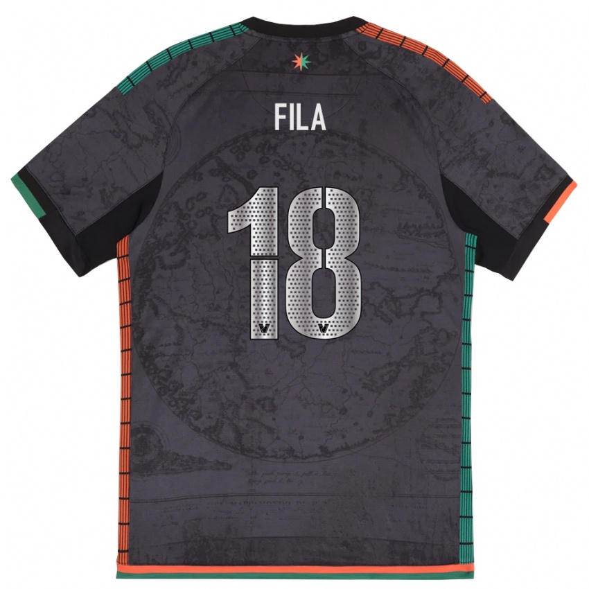 נשים דניאל פילה #18 אפור כהה ג'רזי ביתית 2025/26 חולצה קצרה