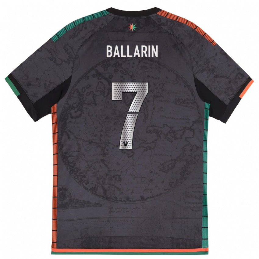 נשים Mattia Ballarin #7 אפור כהה ג'רזי ביתית 2025/26 חולצה קצרה
